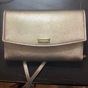 Kate spade Rose gold cross body wallet!